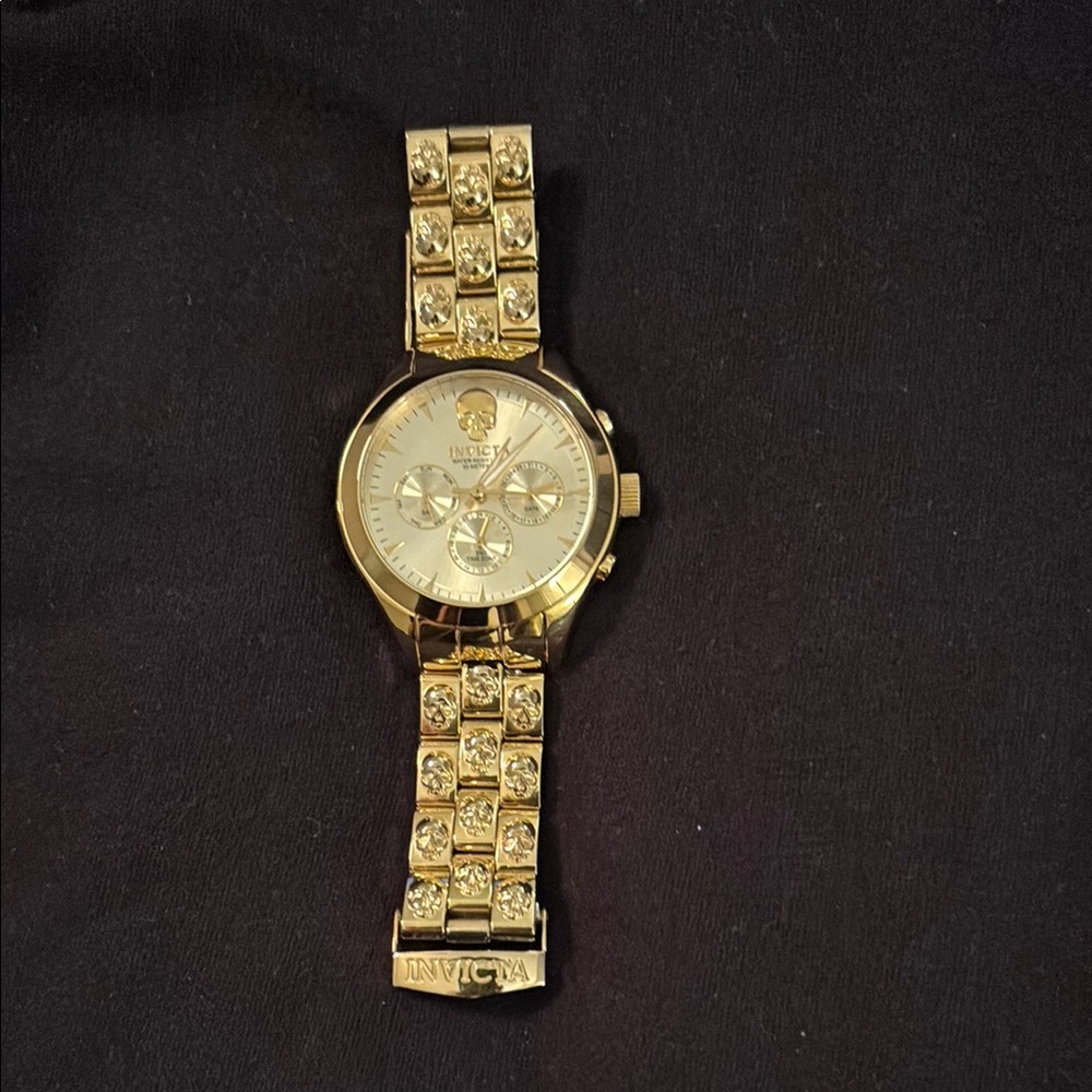 Gold INVICTA “SKULLY” ladies watch